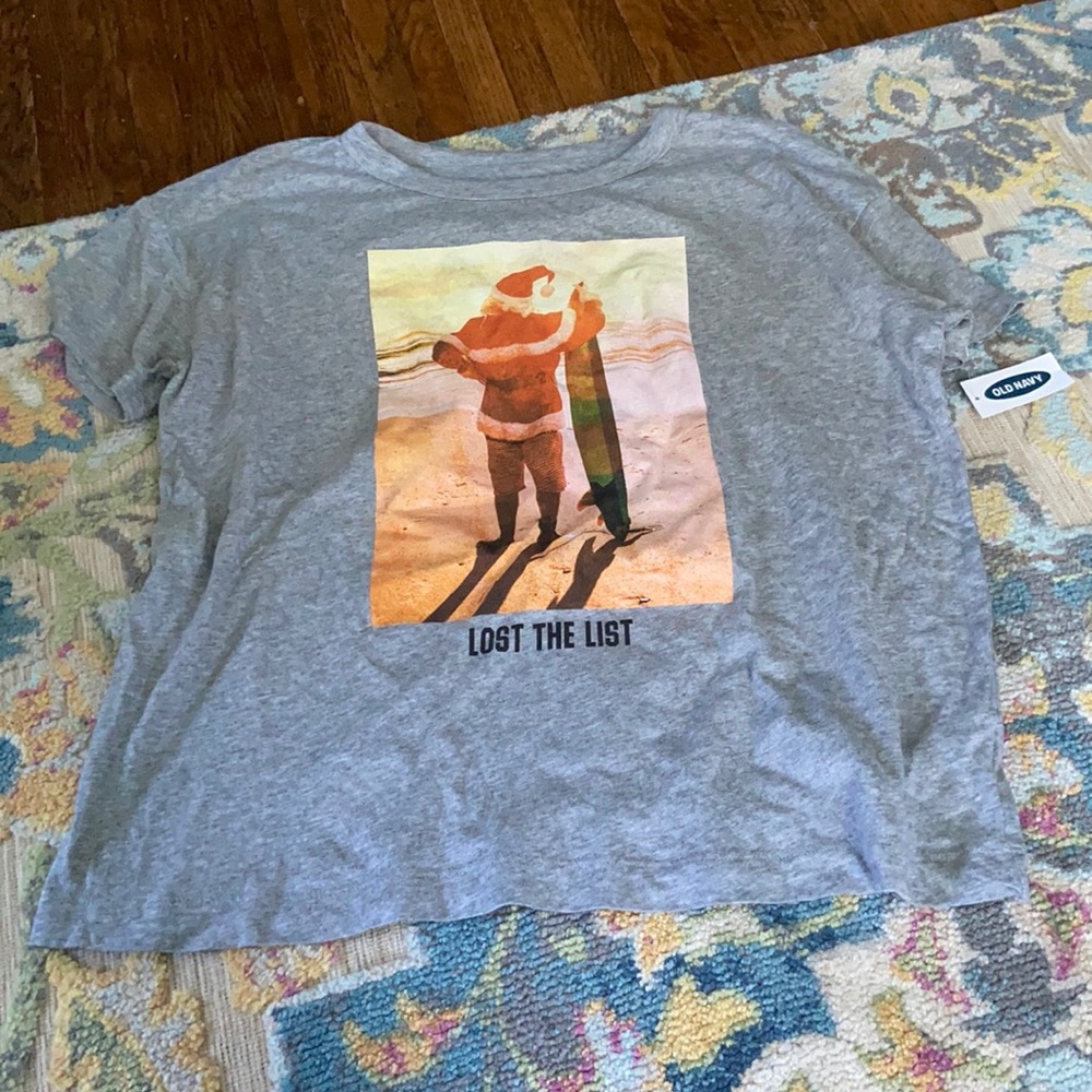 gray santa tshirt